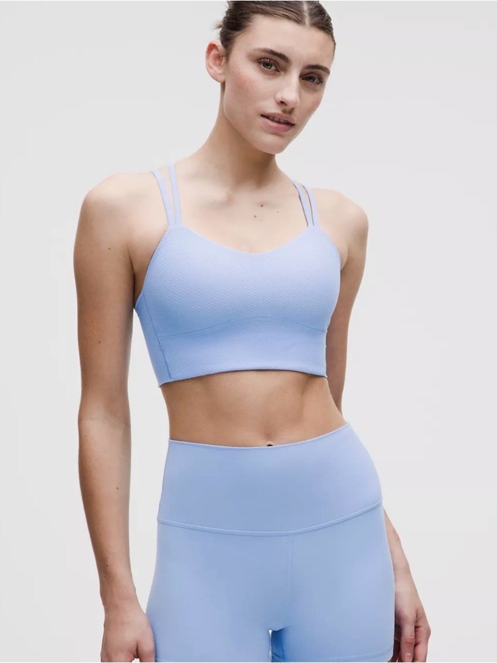 Lululemon Like a Cloud Longline Bra Dot Size 8/M Sinatra Blue SNBL NWT